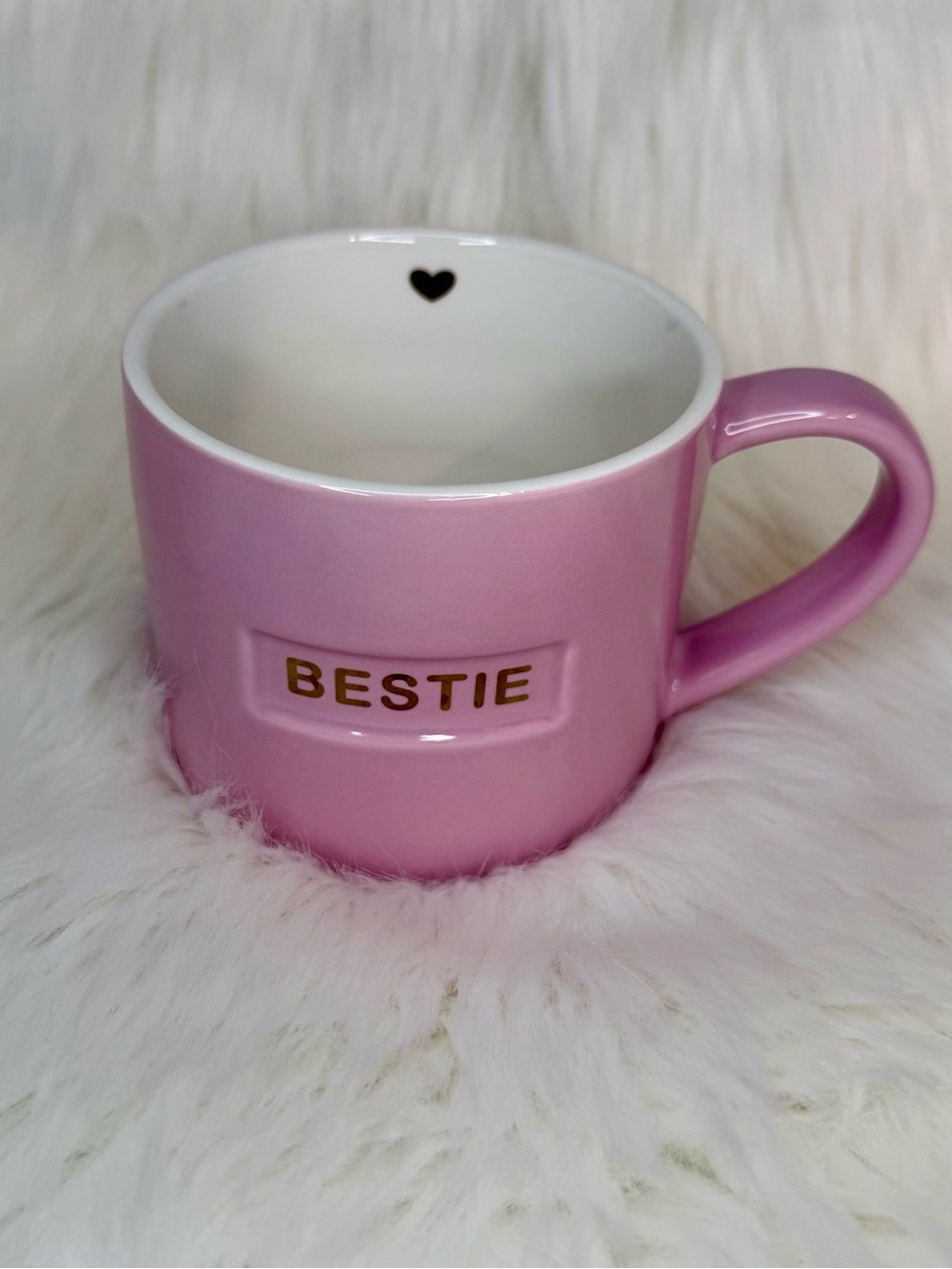 Target Pink Ceramic "BESTIE" Mug with Gold Lettering
